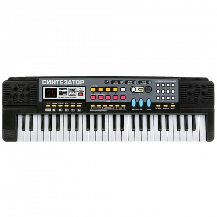 Музыкальный инструмент - Электронный синтезатор, 49 клавиш, микрофон 