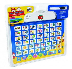 Плакат говорящий с маркером - Учу и пишу буквы (Kribly Boo, 58335)