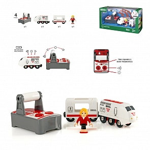 Пассажирский поезд на д/у с фигуркой, 4 элемента (Brio, 33510)