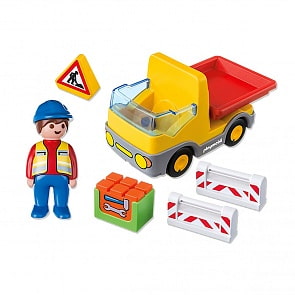 Игровой набор - 1.2.3 - Самосвал (Playmobil, 6960pm)