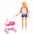 Набор из 2-х кукол - Мама и ребенок, с коляской и аксессуарами   - миниатюра №1