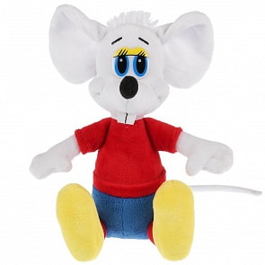 Игрушка мягкая из серии Леопольд - Белый мышонок 20 см, музыкальный чип (Мульти-пульти, V39972-20)