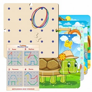 Геоборд деревянный Животные и птицы (Woodland, 121204)