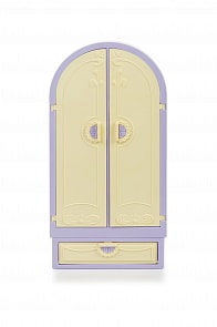 Шкаф из серии Маленькая принцесса, светло-сиреневый (Огонек, ОГ1502)