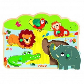 Рамка-вкладыш – Джунгли, звук (Djeco, 01708k)