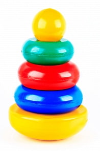 Малая пирамида качалка Круг, с 3 колечками (Строим вместе счастливое детство, 5089VT)