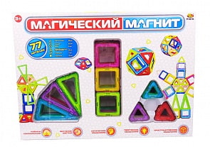 Конструктор - Магический магнит, 77 предметов (ABtoys, PT-00746)