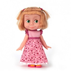 Кукла – Маша и Медведь, в платье из серии День Рождения, 25 см (Карапуз, 83033Asim)