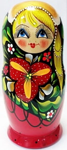 Матрешка 5 в 1, большая - Цветы, Эскиз 18, Трилистник с косой (Техпроект, М05160318)