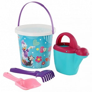 Набор Disney Минни №9: ведро с наклейкой, лопатка №5, грабельки №5, лейка №10 (Полесье, 65681)