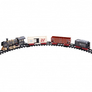 Железная дорога на батарейках, с аксессуарами, свет и звук, длина 78 см. (B1602887)