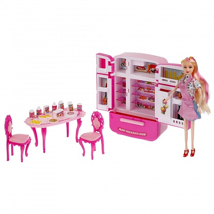 Мебель для домика SY-2083-2, с куклой и аксессуарами 