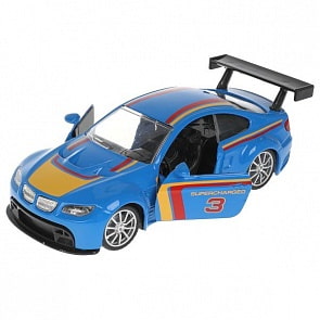 Машина Спорткар 14,5 см свет-звук двери открываются инерционная металлическая (Технопарк, S688-5B-BR)