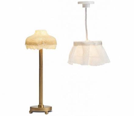 Освещение для кукольного домика - Торшер и лампа с абажуром 