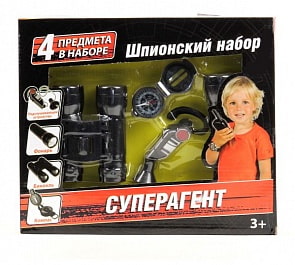 Набор шпиона: бинокль, компас, фонарь, подслушивающее устройство (Играем вместе, B510953-Rsim)