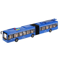 Троллейбус инерционный, 45 см, свет и звук (Технопарк, TROL-45PL-BU) - миниатюра