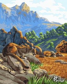 Рисование по номерам на холсте - Горная гряда (Фабрика Творчества, H119)