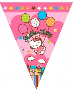 Гирлянда-вымпел – Hello Kitty, 360 см (Веселая затея, 1505-0518)