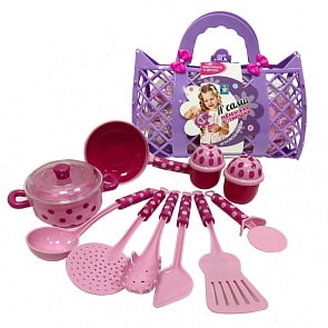 Игровой набор посудки - Маленькая хозяюшка, 14 предметов (1Toy, Т11640)