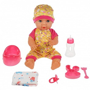 Пупс функциональный Кристина 40 см Барбарики пьет писает 5 аксессуаров (Карапуз, Y40DP-BR-RU-20)