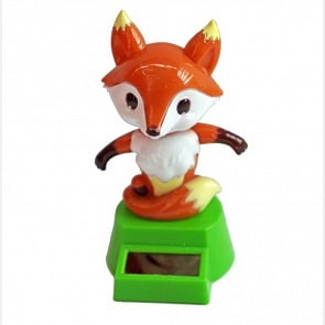 Сувенир - Лисенок 10 см, на солнечной батарее (Наша Игрушка, 635214)