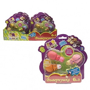 Вывернушка 2 в 1 в блистере, 3 штуки (1Toy, Т10872) (ассортимент)