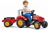 Красный педальный трактор Supercharger с прицепом и открывающимся капотом   - миниатюра №2