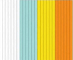 Эко-пластик к 3Д ручке 3 Doodler - Лед и Пламень, 24 штуки, 4 цвета: мятный, белый, желтый, оранжевый (Wobble Works, 3DS-ECO-MIX1-24)