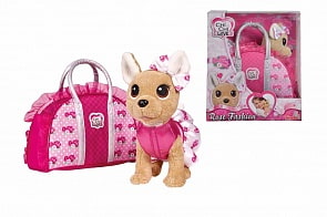 Плюшевая собачка Chi-Chi love - Модная собачка, 20 см, с сумочкой (Simba, 5893346)