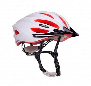 Шлем бело-оранжевый, размер S, окружность головы 52-55 см. (Hudora, 84159)