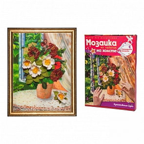 Мозаика из пайеток на холсте Маки (Волшебная мастерская, МХ-06)