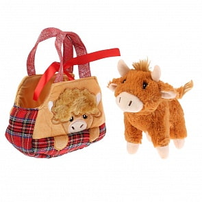 Мягкая игрушка – Бычок, 15 см в красной сумочке (Мой питомец, CT191089-19)