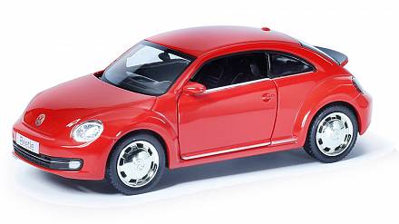 Металлическая инерционная машина RMZ City - Volkswagen New Beetle 2012, 1:32, красный матовый 