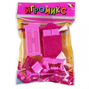 Набор мебели для куклы Игромикс – Спальня, 6 предметов (ABtoys, M6003)