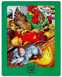 Пазлы в рамке - Курочка Ряба, 20 элементов (Десятое королевство, 02869ДК)