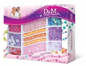 Набор бус "Прованс" с помпонами (Docha&Mama, 6089d&m)