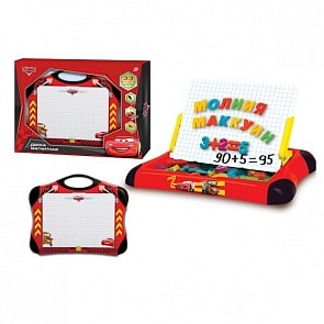 Магнитная доска «Дисней Тачки» с русскими буквами и цифрами (Играем вместе, HM1115A-Rcsim)