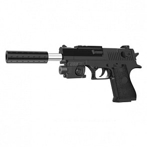 Пистолет с лазерным прицелом, с глушителем, с гелевыми пулями 07 (100002059)