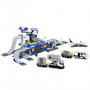 Парковка Lufthansa Creatix - Большой аэропорт, 5 единиц техники (Majorette, 2050018)