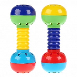 Набор из 2-х погремушек - Гантельки (Умка, B1642267-R) (ассортимент)