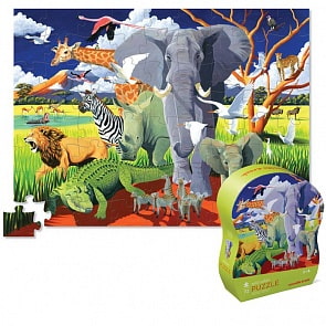 Пазл - Дикое сафари, 72 детали (Crocodile Creek, 4217-1)