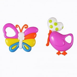 Набор погремушек Птичка и бабочка, 2 шт (Жирафики, 628913)