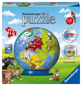 3D Пазл - Земной шар, 72 элемента (Ravensburger, 11840)