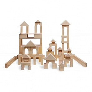 Деревянный конструктор, 85 деталей, неокрашенный (Paremo, PE117-2)