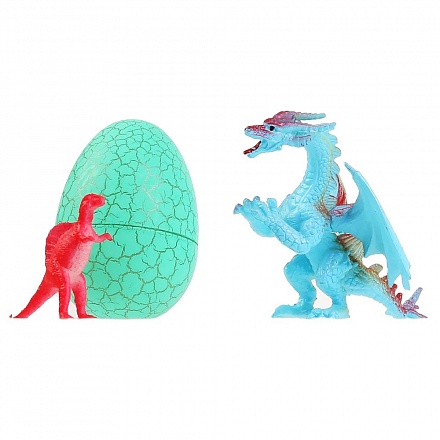 Игровой набор Рассказы о животных - Голубой дракон с яйцом, 10 см 