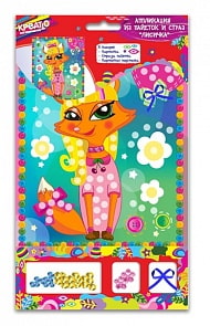 Аппликация из страз и пайеток «ЛИСИЧКА» (Росмэн, Креатто, 28280ros)