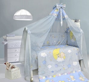 Бампер в кроватку - Павлуша, голубой (Bombus, BOM_4032)