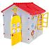 Детский малый игровой домик, фиолетовый с красной крышей   - миниатюра №2