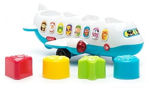 Самолёт-сортер, с эффектом звука и света (Playgo, Play 2104)