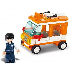 Конструктор – Автобус с фигуркой, 72 детали (Sluban, M38-B0179)